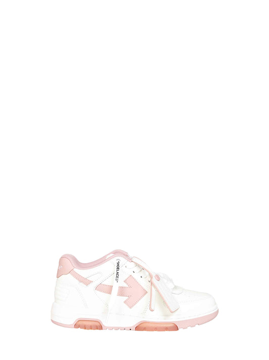 White and pink Out Of Office sneakers