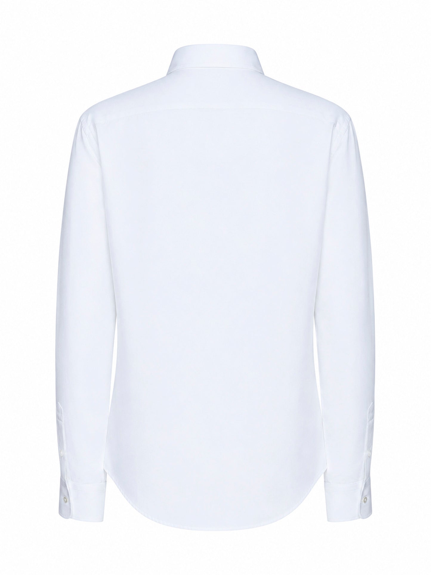 Camicia Slim-Fit in cotone bianco con ricamo Pony