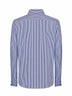 Camicia Slim-Fit in cotone a righe blu e bianco