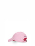 Berretto in chino rosa con ricamo