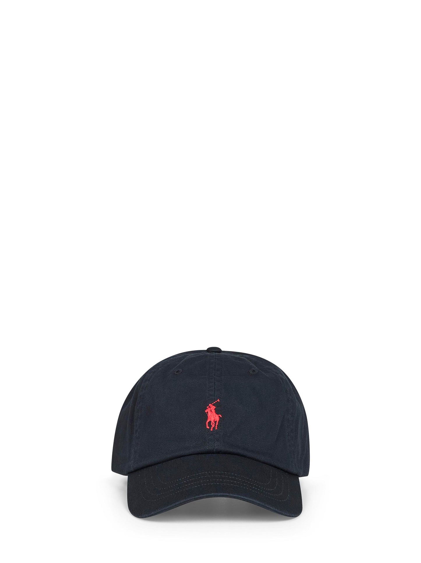 Berretto in chino nero con ricamo