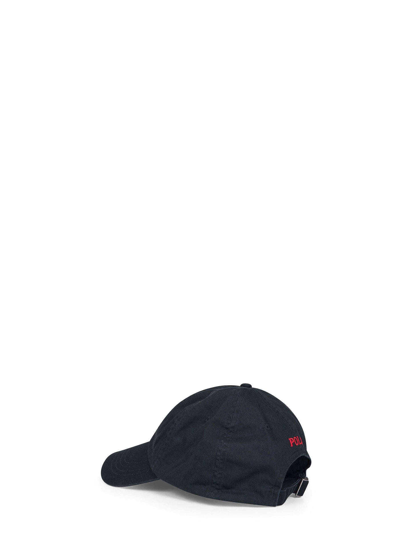 Berretto in chino nero con ricamo