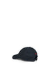 Berretto in chino nero con ricamo