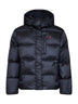 Giubbotto imbottito con cappuccio blu navy