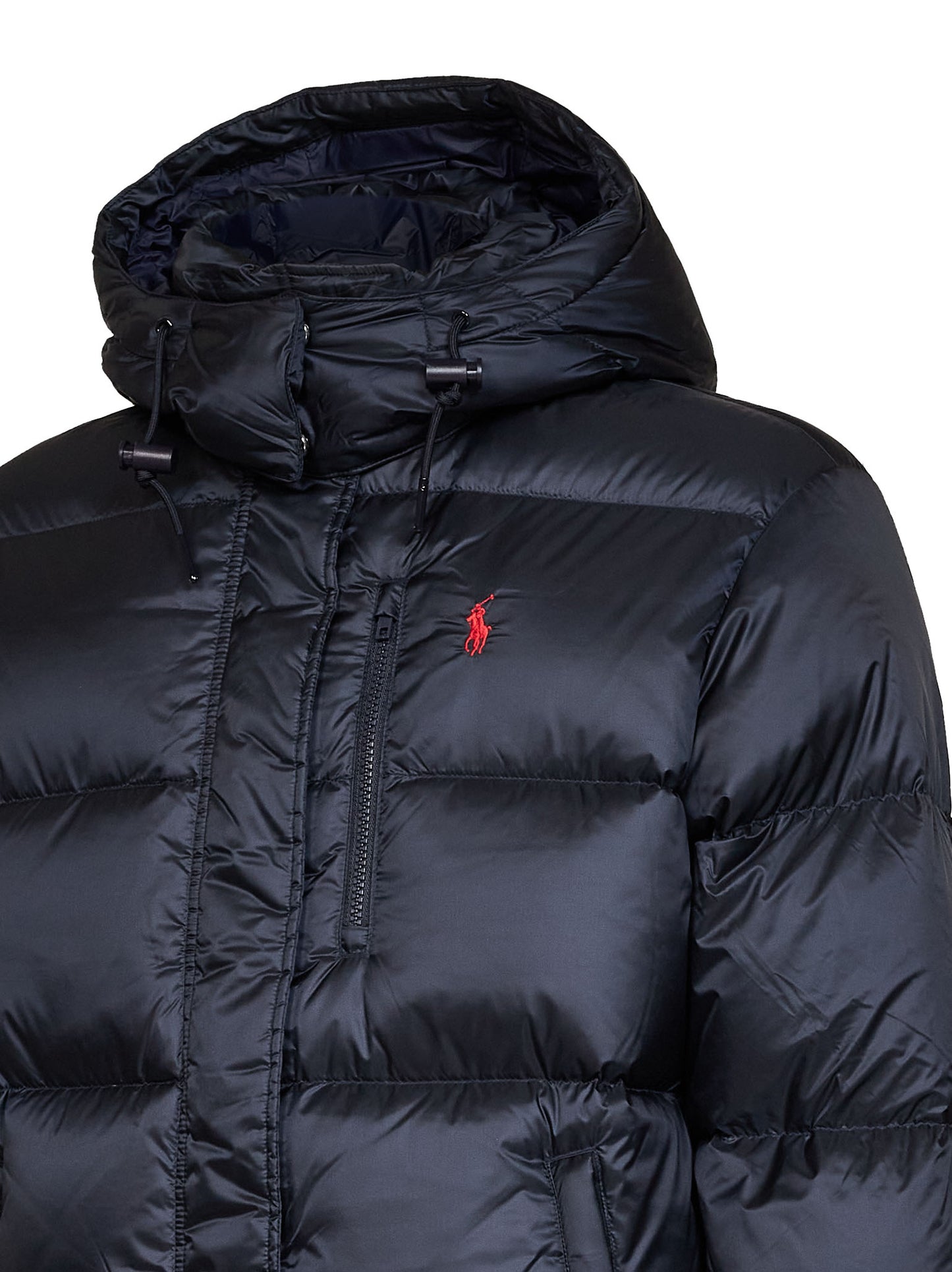 Giubbotto imbottito con cappuccio blu navy