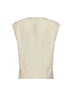 Cream wool and cashmere cable-knit vest