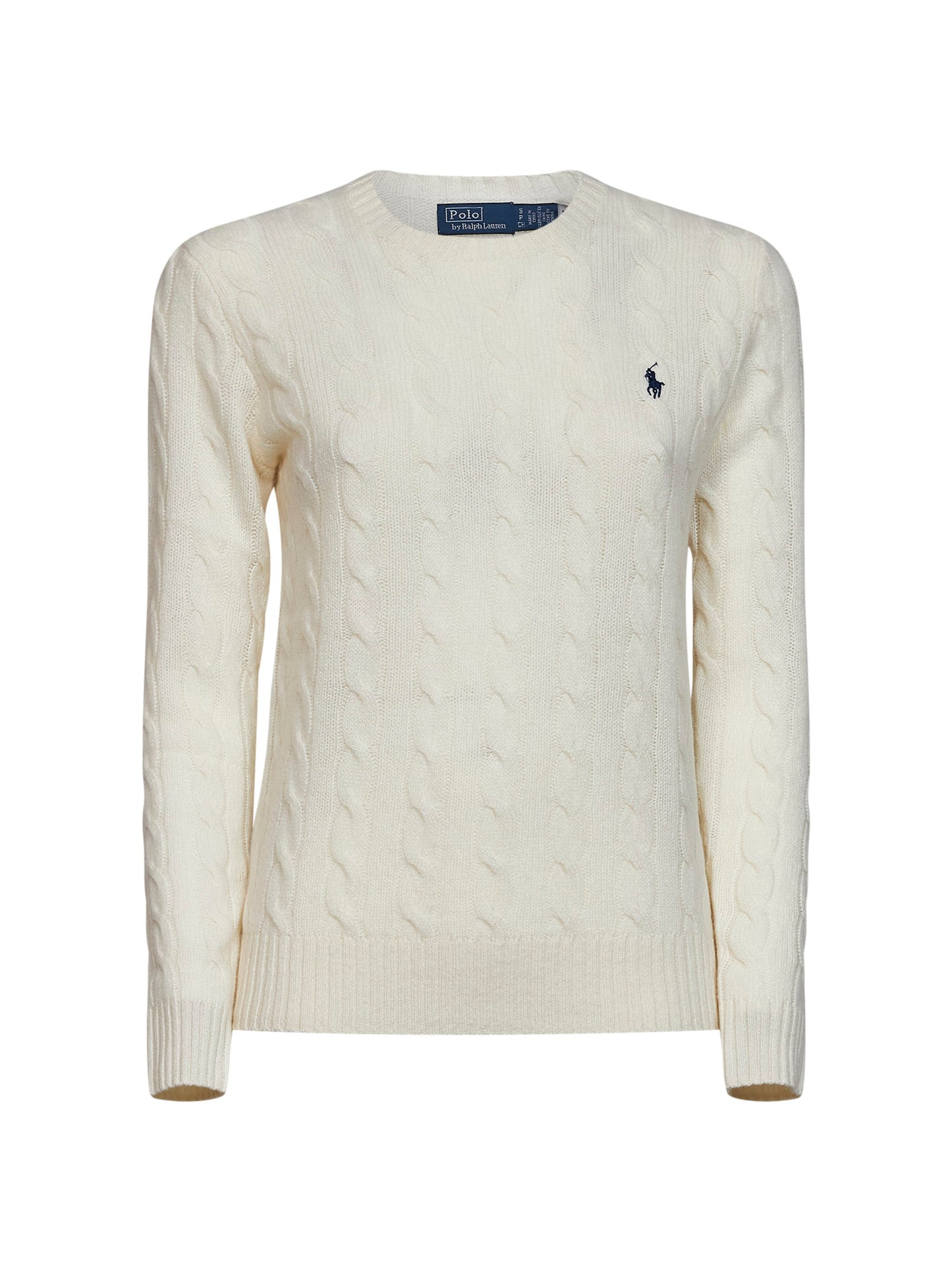 Cream cable-knit wool and cashmere sweater