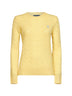 Fall yellow cable-knit wool and cashmere sweater<BR/>