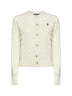 Authentic cream wool and cashmere cable knit cardigan