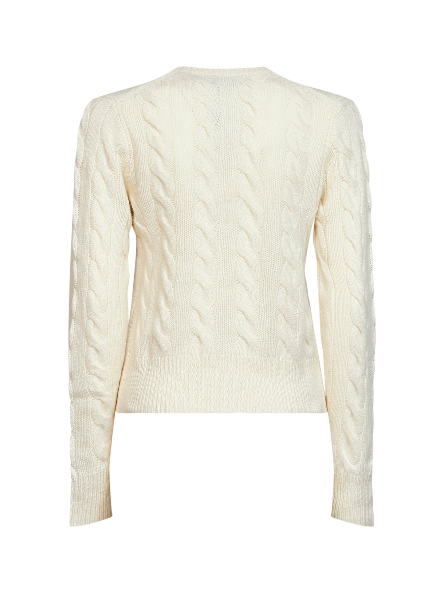 Authentic cream wool and cashmere cable knit cardigan
