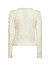 Authentic cream wool and cashmere cable knit cardigan