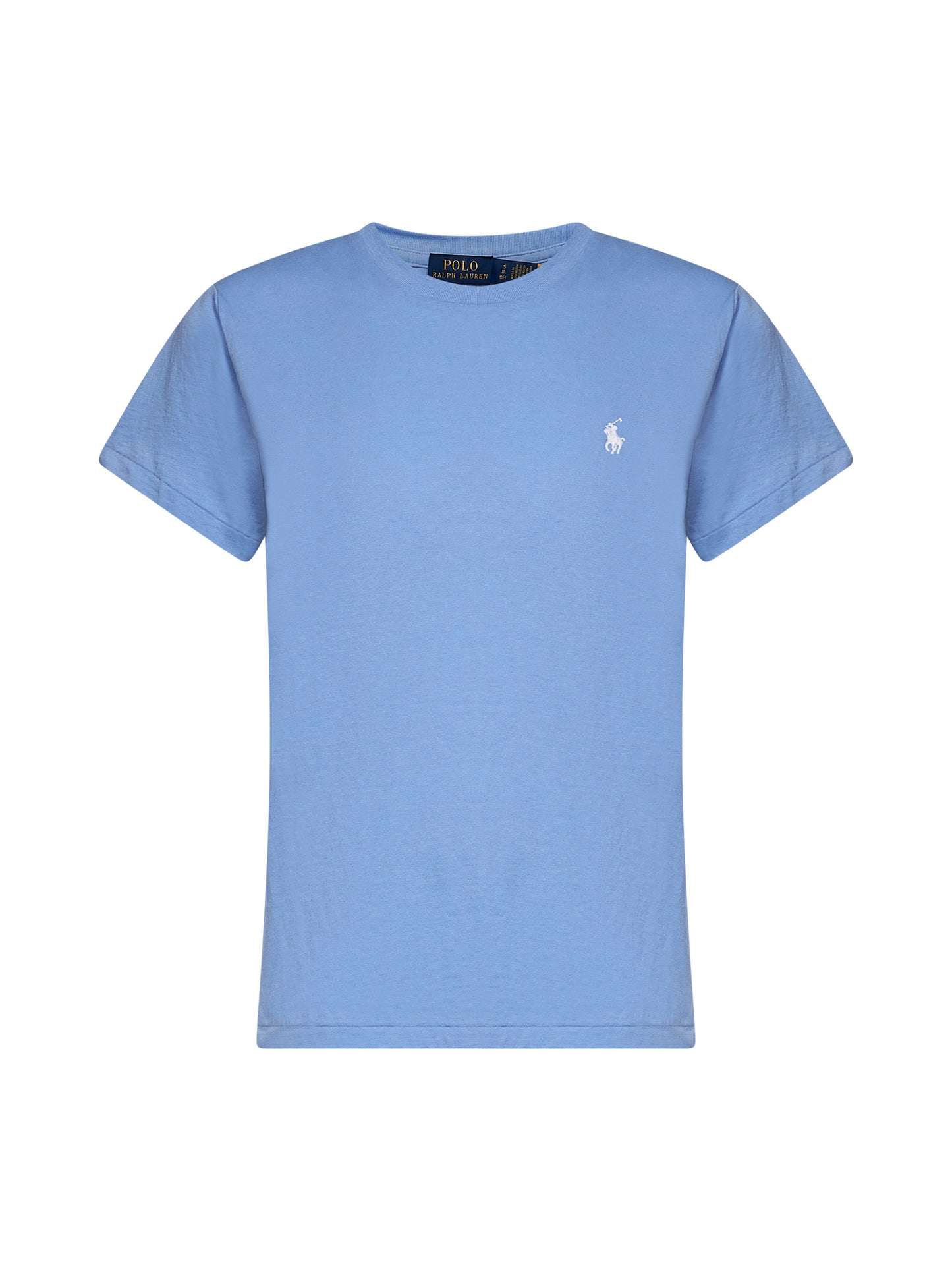 Light blue jersey Classic-Fit crewneck T-shirt<BR/>