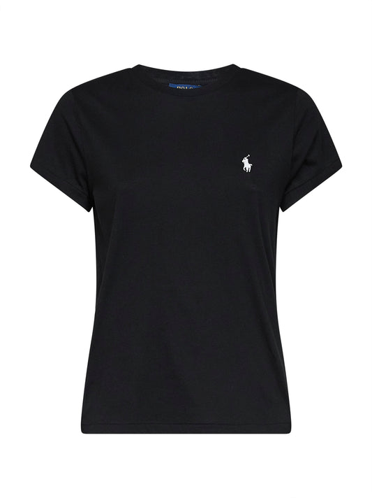 T-shirt girocollo Classic-Fit in jersey nero