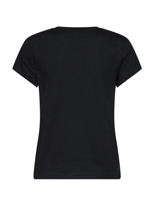 T-shirt girocollo Classic-Fit in jersey nero