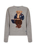 Grey Polo Bear wool and cashmere sweater
