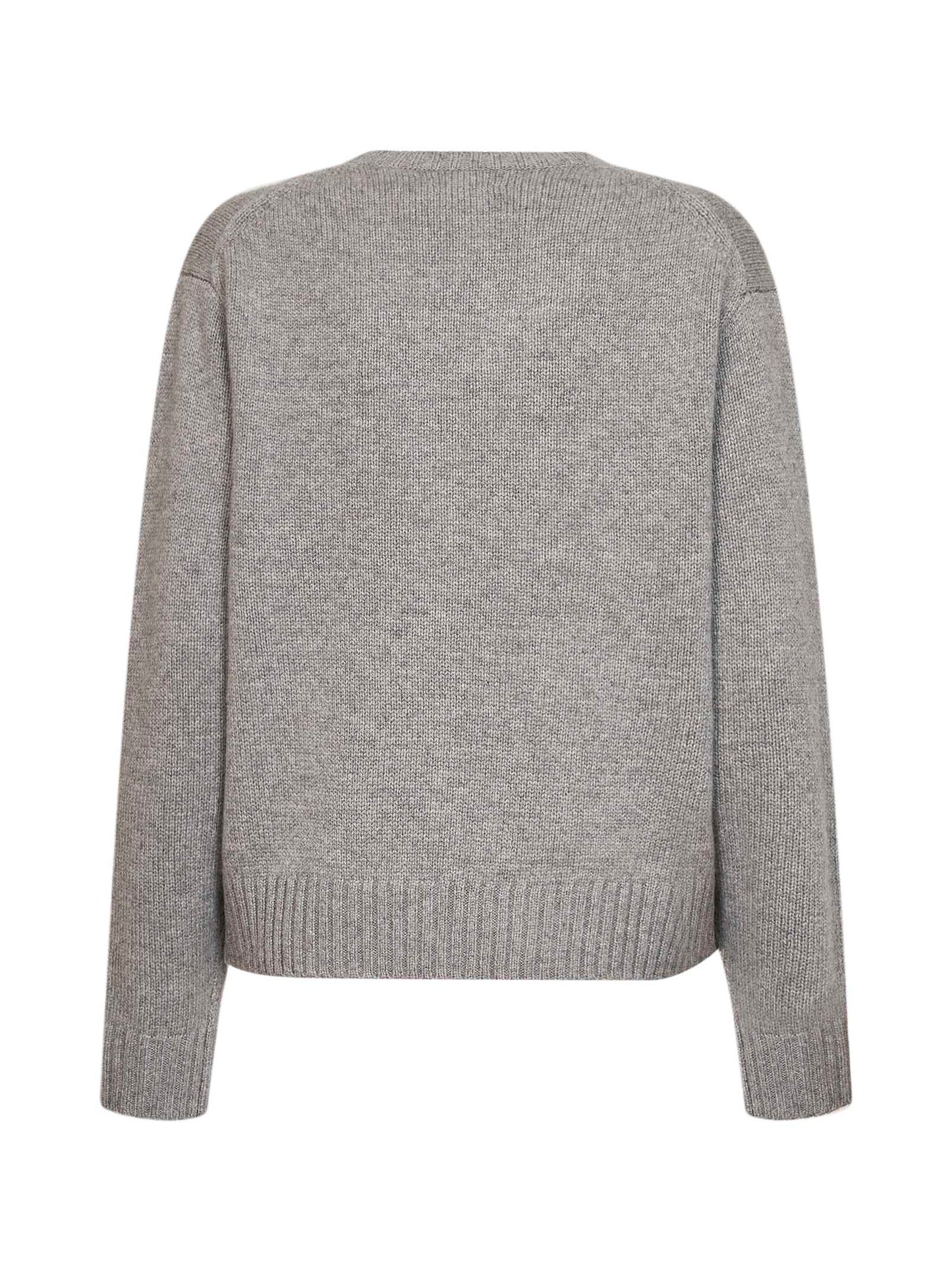 Grey Polo Bear wool and cashmere sweater