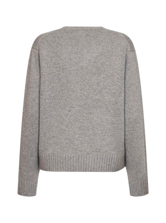 Grey Polo Bear wool and cashmere sweater
