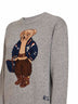 Grey Polo Bear wool and cashmere sweater