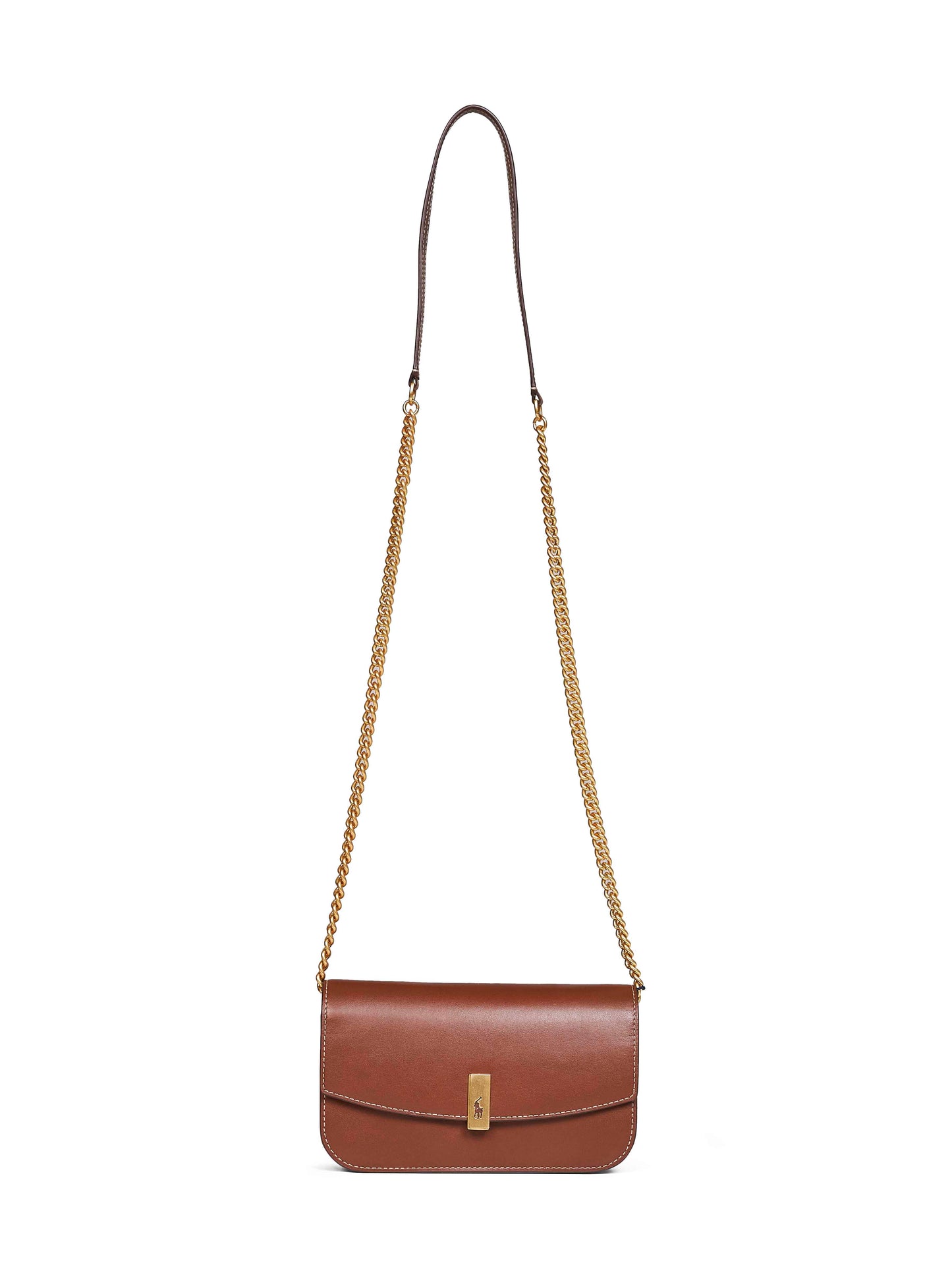 Borsa portafoglio con tracolla Polo ID cuoio