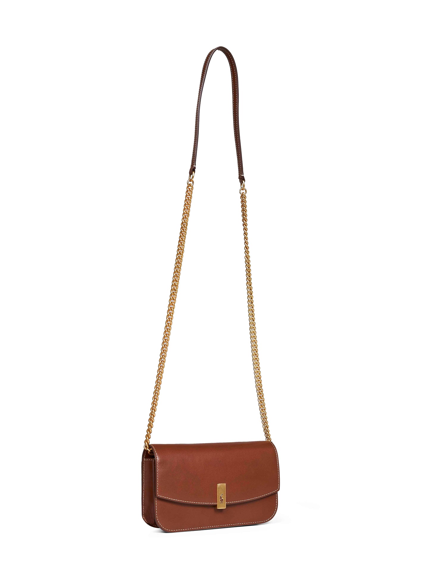 Borsa portafoglio con tracolla Polo ID cuoio
