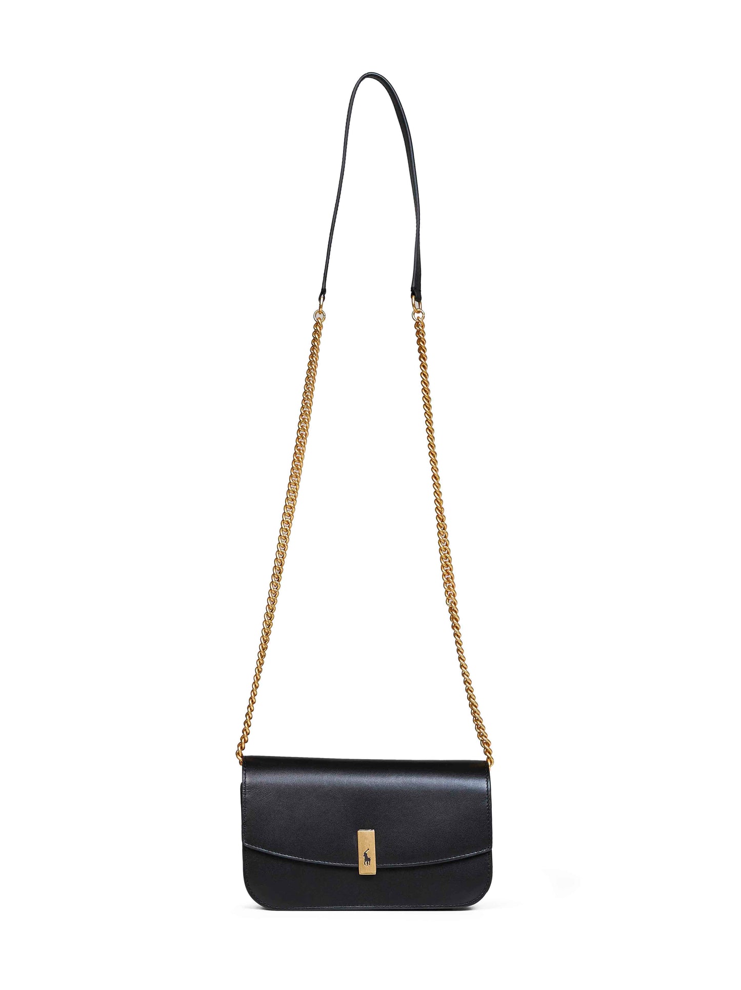 Black Polo ID wallet on chain bag