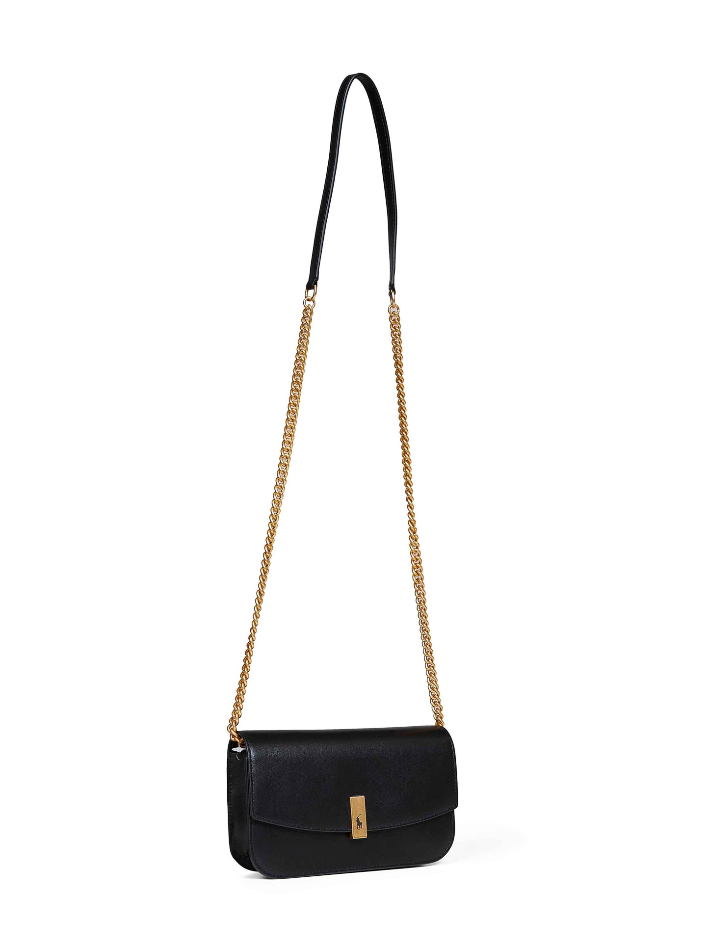 Black Polo ID wallet on chain bag