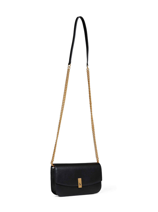Black Polo ID wallet on chain bag