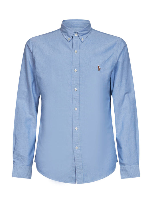 Light blue cotton Slim-Fit Oxford shirt