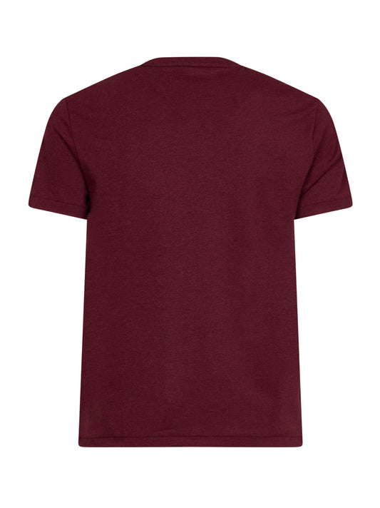 T-shirt mezza manica in cotone bordeuax