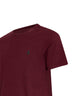 T-shirt mezza manica in cotone bordeuax