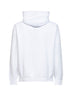 White cotton blend hoodie