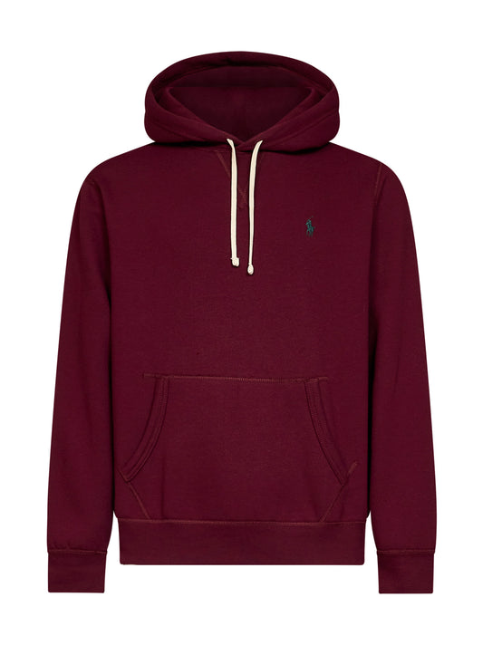 Classic wine cotton blend hoodie