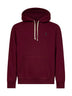 Felpa con cappuccio in misto cotone bordeaux