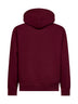 Felpa con cappuccio in misto cotone bordeaux