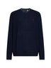 Maglione Polo in maglia a trecce blu navy