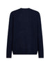 Maglione Polo in maglia a trecce blu navy