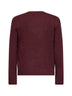 Aged wine heather cable-knit wool and cashmere sweater