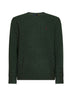 Green cable knit Polo sweater