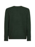 Green cable knit Polo sweater