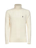 Andover cream cable-knit wool and cashmere turtleneck sweater