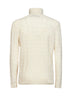 Andover cream cable-knit wool and cashmere turtleneck sweater