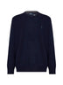 Maglione girocollo con logo blu