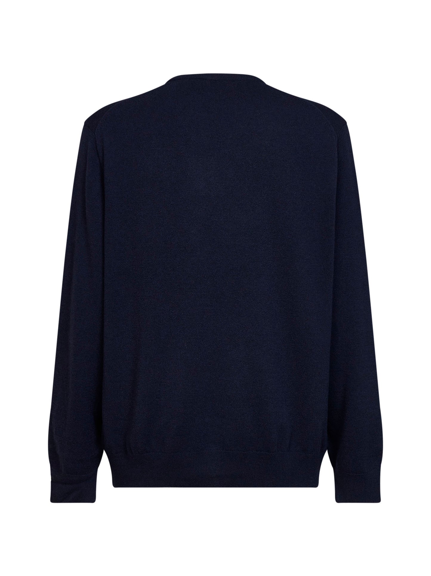Maglione girocollo con logo blu