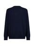 Maglione girocollo con logo blu