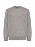 Maglione girocollo con logo grigio