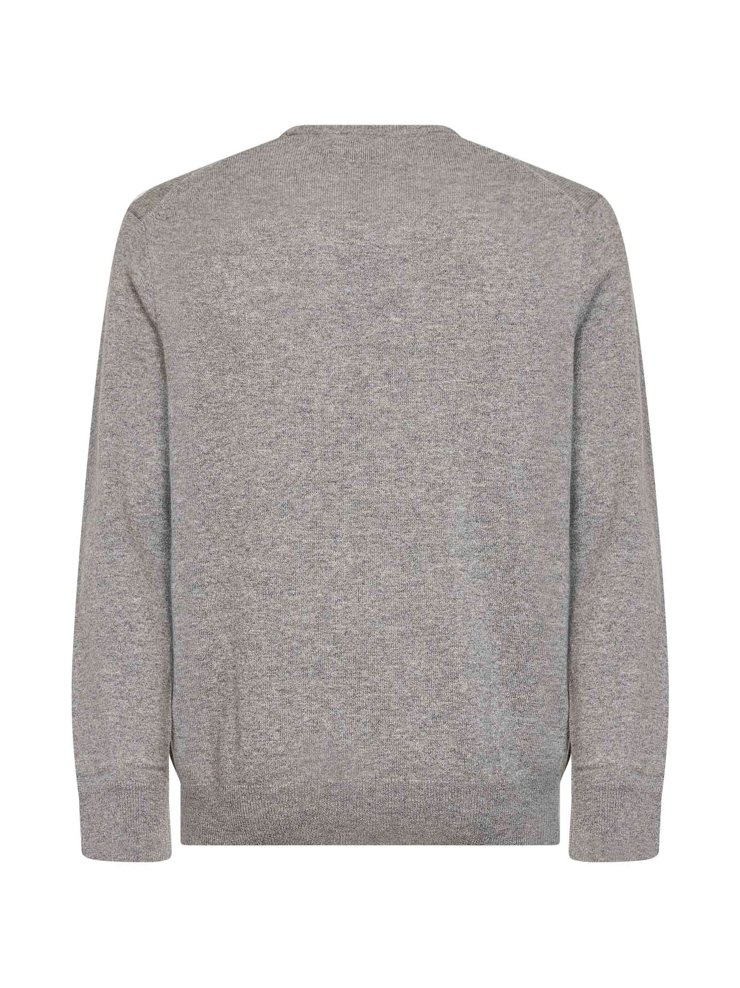Maglione girocollo con logo grigio