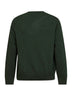 Green crew-neck long-sleeved sweater