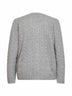 Cardigan in lana e cashmere a trecce grigio