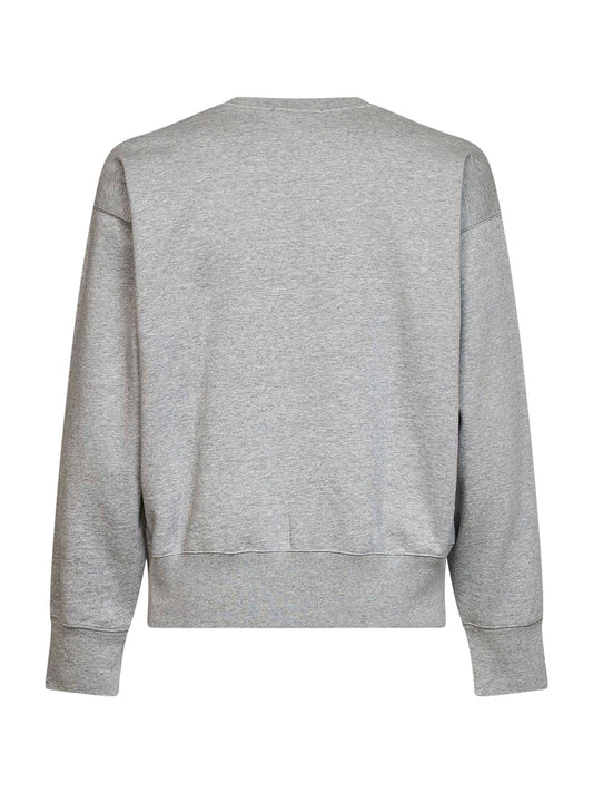 Felpa Polo Bear in misto cotone grigio mélange