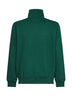Felpa a mezza zip in cotone verde
